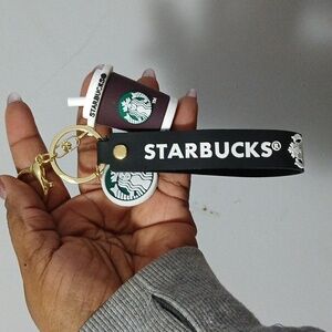 Starbucks Btown and White Keychain Trio